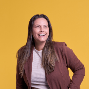 Woman-on-mustard-wall